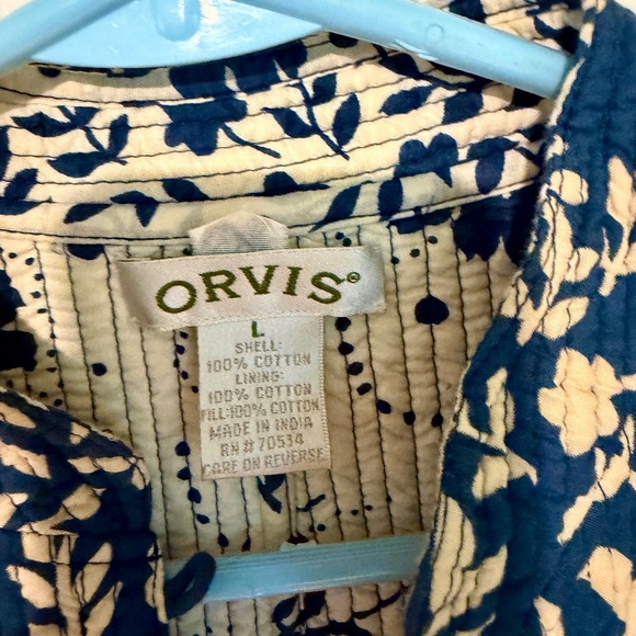 Orvis Blue and Cream Floral Blazer - Picture 2 of 4